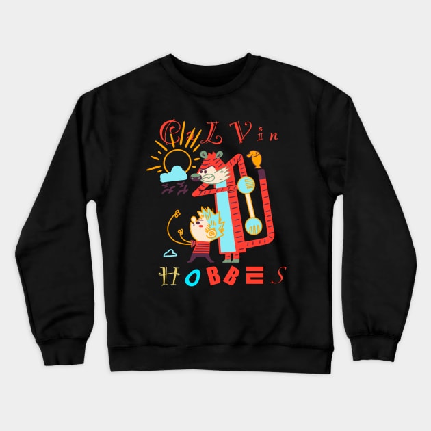 Calvin and Hobbes Crewneck Sweatshirt by soggyfroggie